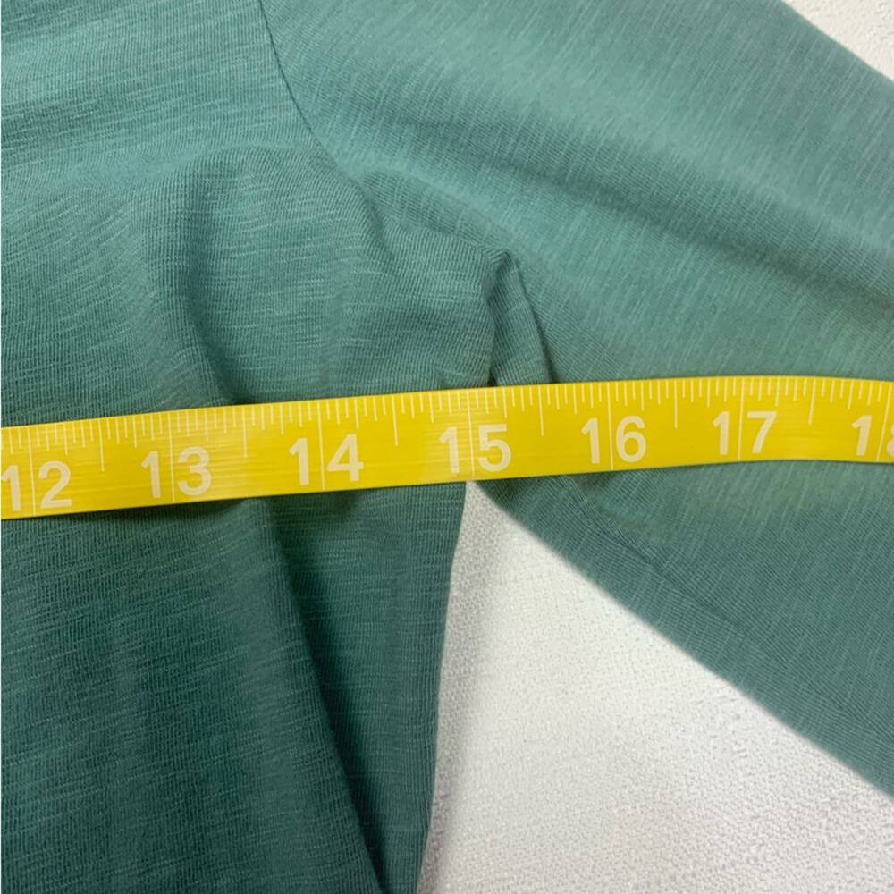 Boden womens size 6 small green ruffle front 3/4 sleeve shirt causal cute - Picture 9 of 11